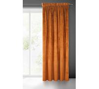 Eurofirany Villa Cortina Opaca Terciopelo con Cinta de Cortina - 1 Unidad, Panel, Suave, Clásico, Elegante, Salón, Dormitorio, Gruesa 290 g/m², 140x270 cm, Rust