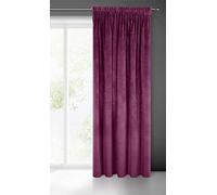 Eurofirany Villa Cortina Opaca Terciopelo con Cinta de Cortina - 1 Unidad, Panel, Suave, Clásico, Elegante, Salón, Dormitorio, Gruesa 290 g/m², 140x270 cm, Violeta