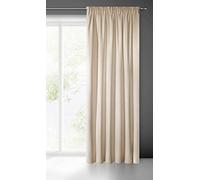 Eurofirany Villa Cortina Opaca Terciopelo con Cinta de Cortina - 1 Unidad, Panel, Suave, Clásico, Elegante, Salón, Dormitorio, Gruesa 290 g/m², 140x270 cm, Beige
