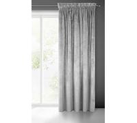 Eurofirany Villa Cortina Opaca Terciopelo con Cinta de Cortina - 1 Unidad, Panel, Suave, Clásico, Elegante, Salón, Dormitorio, Gruesa 290 g/m², 140x270 cm, Gris Acero