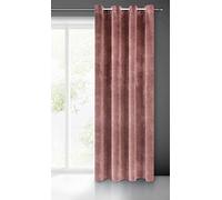Eurofirany Villa Cortina Opaca Terciopelo con Ojales - 1 Unidad, Panel, Suave, Clásico, Elegante, Salón, Dormitorio, Gruesa 290 g/m², 140x250 cm, Rosa Oscuro