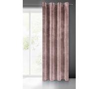 Eurofirany Villa Cortina Opaca Terciopelo con Ojales - 1 Unidad, Panel, Suave, Clásico, Elegante, Salón, Dormitorio, Gruesa 290 g/m², 140x250 cm, Altrosa