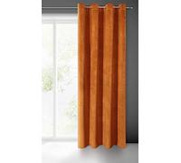 Eurofirany Villa Cortina Opaca Terciopelo con Ojales-1 Unidad, Panel, Suave, Clásico, Elegante, Salón, Dormitorio, Gruesa 290 g/m², Poliéster, Rust, 140x250 cm