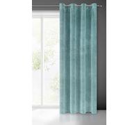 Eurofirany Villa Cortina Opaca Terciopelo con Ojales - 1 Unidad, Panel, Suave, Clásico, Elegante, Salón, Dormitorio, Gruesa 290 g/m², 140x250 cm, Azul Marino