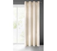 Eurofirany Villa Cortina Opaca Terciopelo con Ojales-1 Unidad, Panel, Suave, Clásico, Elegante, Salón, Dormitorio, Gruesa 290 g/m, Beige Claro, 140x250 cm