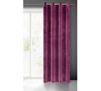 Eurofirany Villa Cortina Opaca Terciopelo con Ojales - 1 Unidad, Panel, Suave, Clásico, Elegante, Salón, Dormitorio, Gruesa 290 g/m², 140x250 cm, Violeta