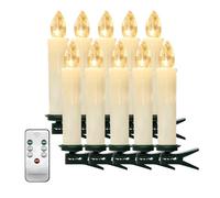 EuroFone Luces de LED Multifuncionales Luces de Navidad Decorar con Control Remoto/Clips, 10pcs / set (Warm white-I7)