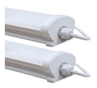 Europalamp - Luminaria lineal LED - Pack de 2 - Impermeable - 120 cm - 36 W - 3210 LM - Blanco - Interior y Exterior - 4000 K - Blanco neutro
