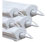 Europalamp - Luminaria lineal LED - Pack de 5 - Impermeable - 120 cm - 36 W - 3210 LM - Blanco - Interior y Exterior - 4000 K - Blanco neutro