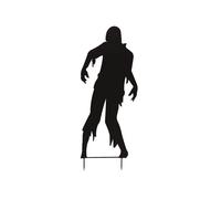 EUROPALMS, figura de metal "Silhouette", zombi, hombre, 135 cm