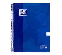 Oxford Classic Europeanbook 1 Cuaderno de espiral A4+ rayado de 90 g/m² y 80 hojas azul oscuro