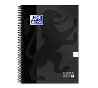 Oxford Cuaderno Europeanbook A4+ rayado espiral 80 hojas 90 g/m² tapas extraduras negro