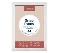 Europel - Marco para puerta, póster (A4, blanco, perfil 25 mm, plano