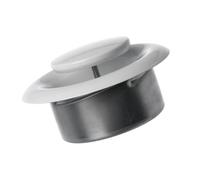 EUROPLAST Ø 100mm Difusor de Extracción - Válvula de Disco Regulada - Rejilla de Ventilación Redonda de Acero - Blanco