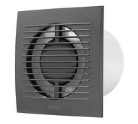EUROPLAST Ø 100mm Extractor de Baño con Temporizador y Sensor de Humedad - Extractor de Aire Silencioso Antracita - Ventilador de Pared para Cocina, Garaje, WC