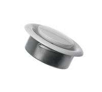 EUROPLAST Ø 125mm Difusor de Extracción - Válvula de Disco Regulada - Rejilla de Ventilación Redonda de Acero - Blanco