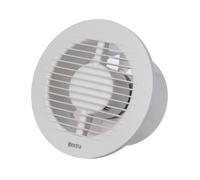 EUROPLAST Ø 125mm Extractor de Baño con Temporizador y Sensor de Humedad - Extractor de Aire Silencioso Blanco - Ventilador de Pared para Cocina, Garaje, WC