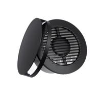 EUROPLAST Ø 125mm Extractor de Baño - Extractor de Aire Silencioso Antracita - Ventilador de Pared para Cocina, Garaje, WC