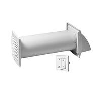 EUROPLAST Ø 150mm Recuperador de Calor con VMC Doble Flujo - Recuperador Calor Ventiladores sistema Forzada Extractor de Aire - con Interruptor de Pared