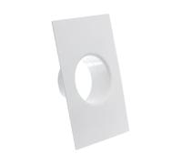 EUROPLAST Diámetro de 100 mm, marco de terminación de pared, brida, tubo redondo, sistema de conducto de plástico, color blanco