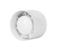 EUROPLAST Ventilador tubular de plástico ABS, diámetro: 100 mm, color blanco