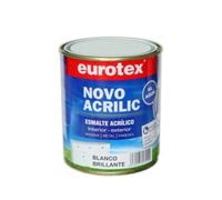 EUROTEX Esmalte Blanco Satinado Acrílico de Interior - Exterior para madera, metal, paredes - 750 -