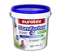 EUROTEX Pintura Higienizante Comfortex AG+ con Tecnología de Iones de Plata - Pintura Plástica Blanca Interior y Exterior - Evita el crecimiento de Virus y Microorganismos