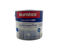 EUROTEX Pintura Multisuperficie al Agua con muy buena adherencia SIN imprimación - Gran resistencia - En Brillante o Satinado - Secado rápido - Ultralavable - Formato 2,5 l (Blanco Satinado)
