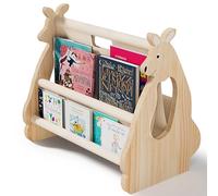 EURYUNG Montessori - Estantería de madera para niños, estantería para habitación infantil, muebles de habitación infantil, organizador de libros para habitaciones infantiles, almacenamiento de libros