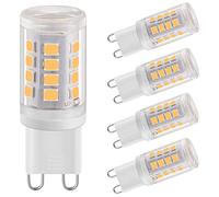 Euxper G9 Bombillas LED de 2W, color blanco natural 4000K, bombillas LED G9, no regulables, equivalentes a bombillas halógenas de 28W, CA 220-240V, ángulo de haz de 360°, 5 unidades