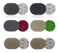 EUYKQNOI 30 Piezas Papel de Lija al Agua 75mm (3") Grano 1000-5000, Discos Abrasivos para Pulir Faros de Coche, Madera y Metal, Kit Lijas Profesional para Uso Húmedo y Seco