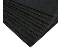EVA 10 piezas de papel de esponja brillante con purpurina, papel de espuma grueso, divertido para cumpleaños, negro