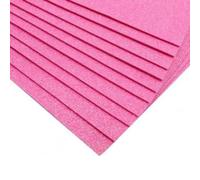 EVA 10 piezas de papel de esponja brillante con purpurina, papel de espuma grueso, divertido para cumpleaños, rojo melocotón