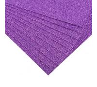 EVA 10 piezas de papel de esponja brillante con purpurina, papel de espuma grueso, divertido para cumpleaños, color morado claro