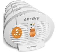 Eva-Dry E-500 - Paquete de 5 mini deshumidificadores inalámbricos, portátiles y potentes. nergética, absorbente de humedad renovable. Perfecto para armarios, despensas, barcos, kegerator y