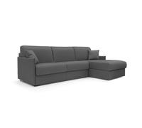 Evans sofá esquinero convertible en tela impermeable 252 cm izquierdo (mat. 140x197) antracita