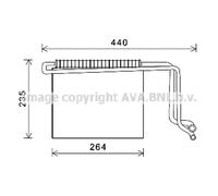 Evaporador, aire acondicionado AVA COOLING MSV563