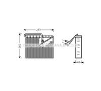 Evaporador, aire acondicionado AVA COOLING OLV372 AVA
