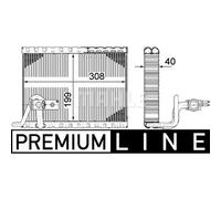 Evaporador, aire acondicionado MAHLE AE 124 000P