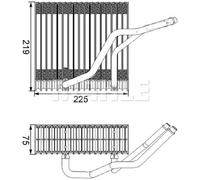 Evaporador, aire acondicionado MAHLE AE 38 000S