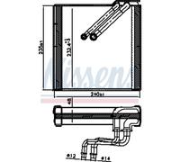 Evaporador, aire acondicionado NISSENS 92371