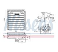 Evaporador, aire acondicionado NISSENS 92373
