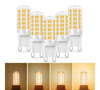 EvaStary Bombillas LED G9 3W Regulable, 3000K Blanco Cálido, Equivalente a Lámparas Halógenas de 40W, 400LM, Sin Parpadeo, Ángulo de Haz 360°, Base G9 Estándar, Paquete de 5