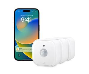 Eve Motion (Matter) Pack de 3 - Sensor de Movimiento y luz, para Interiores y Exteriores, Compatible con Apple Home, Alexa, Google Home, SmartThings, Requiere un Router de Borde Thread