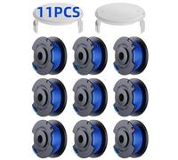 Eventronic Bobina De Hilo para Ryobi Cortabordes, Carrete para Cortabordes para Ryobi One+ 18V 24V 40V, AC14RL3A, 3,3m Largo, Ø 1,65mm(9 Bobina + 2 Cubierta)
