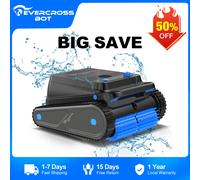 EVERCROSS BOT U8 Robot Piscina Limpiafondos y Paredes, 120 Min Autonomía, Navegación Inteligente, Estacionamiento Automático, APP Opcional U8-Black
