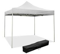 Gazebo Plegable Blanco De 3 X 3 Pulgadas Cubierto De Pvc Impermeable
