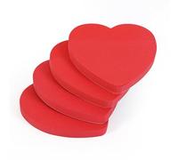 Evergreen Goods 400 Notas Adhesivas en Forma de Corazón Rojo 76x76 mm, Post It Corazón Rojo Notas Adhesivas Rojas Extraíbles, 4 Blocs de 100 Hojas, Regalo San Valentín Aniversario Oficina Escuela