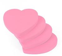 Evergreen Goods 400 Notas Adhesivas en Forma de Corazón Rosa Pastel 76 x 76 mm, Post-it Corazón Removibles, 4 Blocs de 100 Hojas, Regalo San Valentín, Aniversario, Oficina, Escuela y Hogar