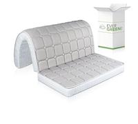 EVERGREENWEB - Colchón Clic clac 120x190 cm h 10 para sofá Cama con Espuma viscoelástica, Plegable, Pliegue en el Asiento, Ortopédico, hipoalergénico, Cordones de fijación Bed Sofa Memory
